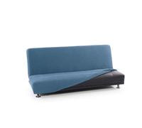 FAVERTI Copridivano per letto Click Clack 3 posti da 160 a 200 cm | Modello NOVELE | Celeste | Fodera super elastica ideale per qualsiasi divano letto | Protezione di qualità tessuto jacquard tatto