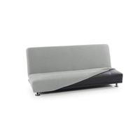 FAVERTI® Copridivano per letto Click Clack 3 posti da 160 a 200 cm | Modello NOVELE | Grigio chiaro | Fodera super elastica ideale per qualsiasi divano letto | Protezione di qualità tessuto jacquard