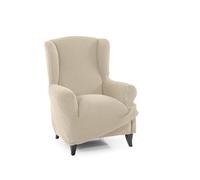 FAVERTI Copridivano super elastico, 3 posti da 160 a 190 cm | Modello NOVELE | Beige | Protezione di qualità in tessuto jacquard al tatto cotone | Proteggi divano paraorecchie