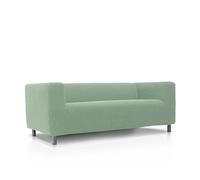FAVERTI® Copridivano super elastico compatibile con divano KLIPPAN 2 posti di IKEA | Modello NOVELE | Turchese | Protezione di qualità in tessuto jacquard al tatto cotone