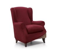 FAVERTI® Fodera elastica per poltrona da 70 a 100 cm | Modello reale | Bordeaux | Fodera regolabile per poltrona paraorecchie universale | Protezione di qualità in tessuto jacquard in cotone