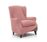 FAVERTI® Fodera elastica per poltrona da 70 a 100 cm | modello reale | rosa pastello | fodera regolabile per poltrona paraorecchie universale | protezione di qualità in tessuto jacquard in cotone