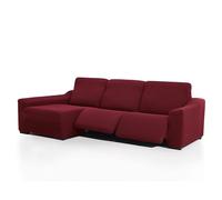 FAVERTI Fodera per chaise longue, braccio lungo sinistro (vista frontale) a due piedi | modello Nova | Fodera per chaise longue super regolabile Bordeaux | protezione di qualità tessuto jacquard tatto