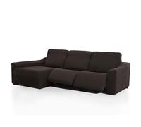 FAVERTI Fodera per chaise longue, braccio lungo sinistro (vista frontale) a due piedi | modello Nova | Fodera per chaise longue super regolabile, marrone | protezione di qualità tessuto jacquard tatto