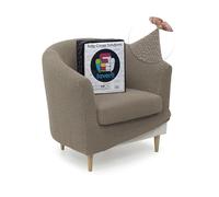 FAVERTI Fodera per poltrona Club con fodera per seduta | Fodera super elastica, compatibile con le poltrone IKEA TULLSTA e BAKLA | Modello NOVELE | lino | tessuto jacquard di qualità al tatto in