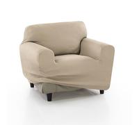 FAVERTI® Fodera per poltrona elastica universale da 70 a 110 cm | Modello Reale | Beige | Fodera protettiva per poltrona singola | Protezione di qualità del tessuto jacquard in cotone