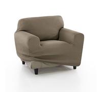 FAVERTI® Fodera per poltrona elastica universale da 70 a 110 cm | Modello Reale | Lino | Fodera protettiva per poltrona singola | Protezione di qualità in tessuto jacquard al tatto di cotone