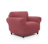 FAVERTI® Fodera per poltrona super elastica universale da 70 a 110 cm | Modello BUFALI | Corallo | Fodera ideale per qualsiasi forma di poltrona | Protezione di qualità in tessuto jacquard 3D al tatto