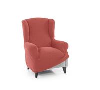 FAVERTI Fodera super elastica per poltrona, 1 posto da 70 a 100 cm, modello NOVELE | Corallo | Protezione di qualità in tessuto jacquard in cotone | Protezione per poltrona paraorecchie