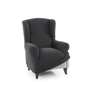 FAVERTI® Fodera super elastica per poltrona, 1 posto da 70 a 100 cm, modello NOVELE | grigio scuro | protezione di qualità in tessuto jacquard in cotone | protezione per poltrona paraorecchie