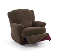 FAVERTI® Fodera super elastica per poltrona Relax da 70 a 90 cm | Modello NOVELE | Camoscio | Fodera reclinabile piedi separati | Protezione di qualità in tessuto jacquard al tatto di cotone