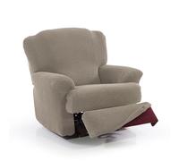 FAVERTI® Fodera super elastica per poltrona Relax da 70 a 90 cm | Modello NOVELE | Lino | Fodera per poltrona reclinabile piedi separati | Protezione di qualità in tessuto jacquard al tatto cotone