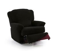 FAVERTI® Fodera super elastica per poltrona Relax da 70 a 90 cm | Modello NOVELE | Nero | Fodera per poltrona reclinabile piedi separati | Protezione di qualità in tessuto jacquard al tatto di cotone