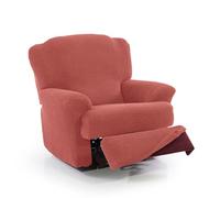 FAVERTI® Fodera super elastica per poltrona Relax da 70 a 90 cm | Modello Novelle | Corallo | Fodera per poltrona reclinabile piedi separati | Protezione di qualità in tessuto jacquard al tatto di