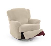 FAVERTI® Fodera Super Elastica Poltrona Relax da 70 a 90 cm | Modello NOVELE | Beige | Copripoltrona reclinabile piedi separati | Protezione di qualità in tessuto jacquard al tatto di cotone
