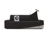 FAVERTI Scatola di divano elastico - Tre posti - Protettore di qualità, prodotto ecologico. Dimensioni super regolabili e universali. Lavaggio facile - Antacaros. Durevole e resistente. NOVELE nero