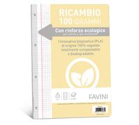 FAVINI - A475414 - Ricambi c-rinforzo ecologico - A4 - 100gr - 40 fg - 5mm c-margine - Favini - 90737 - Conf. da 1 Pz. - A475414