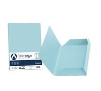 FAVINI - A50T434 - Cartellina 3 lembi Acqua - 200 gr - A4 - cartoncino bristol - celeste - Favini - conf. 25 pezzi - 64431 - Conf. da 1 Pz. - A50T434