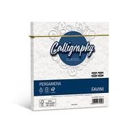 Favini A570078 Calligraphy Pergamena confezione 25 buste colore Bianco 90 gr/m2 formato 17x17 cm ideali per Inviti Partecipazioni Annunci Made in Italy