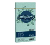 FAVINI - A57G273 - Busta Calligraphy Remake - 110 x 220 mm - 120 gr - acquamarina - Favini - conf. 25 pezzi - 100421 - Conf. da 1 Pz.