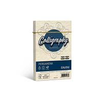 Favini A57Q207 Calligraphy Pergamena confezione 25 buste colore Naturale Avorio 90 gr/m2 formato 12x18 cm ideali per Inviti Partecipazioni Annunci Made in Italy