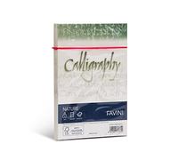 Favini A57Q447 Calligraphy Nature Alga 25 buste colore Avorio 90 gr/m2 formato 12x18 cm 25 buste ideali per Inviti Partecipazioni Diplomi Menù Made in Italy