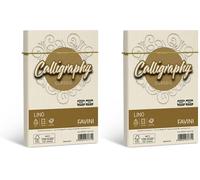 Favini A57Q617 Carta Calligraphy, Effetto Lino (Confezione da 2)
