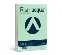 Favini A65X224 Rismacqua Mix Risma di Carta da 140gr 200 fogli assortiti in 5 co