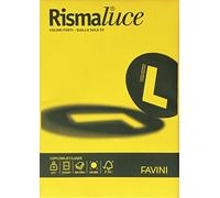 carta colorata favini rismaluce colori forti 90 g/m² a4 giallo sole 53 - risma da 300 fogli - a66b304