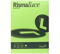 carta colorata favini rismaluce colori forti 200 g/m² a4 pistacchio - risma da 125 fogli - a67m104