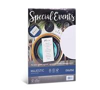 carta metallizzata special events - a4 - 120 gr - bianco - favini - conf. 20 fogli