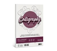 Favini A690324 Carta Calligraphy, Millerighe Rigato, 50 Pezzi