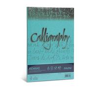 carta calligraphy nature remake - a4 - 120 gr - acquamarina - favini - conf. 50 fogli