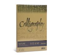Favini A69N564 Calligraphy Nature colore Oliva 50 cartoncini da 250 gr/m2 formato A4 21x29,7 cm ideali per Inviti Partecipazioni Diplomi Menù Made in Italy
