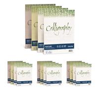 Favini A69Q534 Calligraphy Nature Agrumi colore Avorio 100 gr/m2 formato A4 21x29,7 cm 50 fogli ideali per Inviti Partecipazioni Diplomi Menù Made in Italy (Confezione da 4)