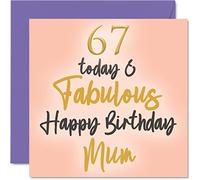 Favoloso biglietto di auguri il 67° compleanno la mamma 67 oggi e favoloso biglietto di auguri mamma da figlia figlio mamma compleanno 145mm regalo mamma mamma mamma