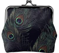 Favoloso portamonete da donna in pelle con pavone nero diamante, piccolo portamonete con chiusura a lucchetto a bacio e fibbia portafoglio per ragazza regalo, Come nella foto, Taglia unica, Organizer