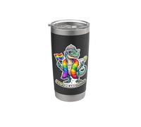 Favoloso Rainbow Pride-o-Saurus Rex Bicchiere termico in acciaio inox doppia parete