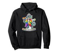 Favoloso Rainbow Pride-o-Saurus Rex Felpa con Cappuccio