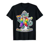 Favoloso Rainbow Pride-o-Saurus Rex Maglietta