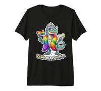 Favoloso Rainbow Pride-o-Saurus Rex Maglietta Premium
