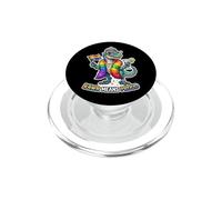 Favoloso Rainbow Pride-o-Saurus Rex PopSockets PopGrip per MagSafe