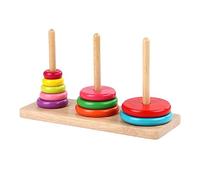 FAVOMOTO 1 Set Torre Di Legno Di Hanoi Giocattoli Intellettuali Giocattolo Educativo Della Torre Di Hanoi Giocattolo Per Bambini Torre Di Hanoi Adulto Alunni Di Gruppo