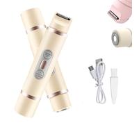 favorable shaver,Comfort 2 in 1 Electric Lady Shaver,Waterproof Dual Headed Shaver for Bikini Underarm Leg Arm Body Face (Yellow)