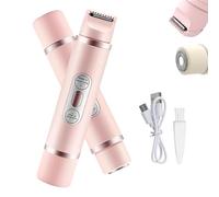 favorable shaver,Comfort 2 in 1 Electric Lady Shaver,Waterproof Dual Headed Shaver for Bikini Underarm Leg Arm Body Face (Pink)