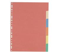 FAVORIT - 100204883 - Separatore - 6 tacche - cartoncino colorato 240 gr - 21x29,7 cm - multicolore - Favorit - 56711 - Conf. da 1 Pz. - 100204883