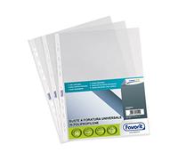 Favorit, Buste Trasparenti, 50 Pezzi, 21 x 29,7 cm, Medio Spessore, Lucide e Trasparenti