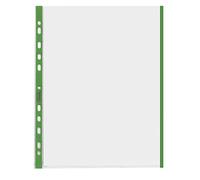 Buste forate con banda colorata - Linear - buccia - 21x29,7 cm - verde - Favorit - conf. 10 pezzi