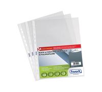 FAVORIT - 100460053 - Buste forate Special PP - Air - liscio - 22 x 30 cm - trasparente - Favorit - conf. 100 pezzi - 66500 - Conf. da 1 Pz. - 100460053