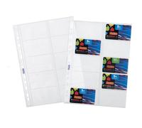 FAVORIT - 100460075 - Buste forate porta cards - PPL - 10 tasche - 21,5 x 29,7 cm - trasparente - Favorit - conf. 10 pezzi - 58957 - Conf. da 1 Pz. - 100460075